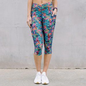 Women's Padded Bike Capri Pockets Cycling Pants Sz XS